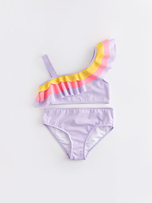 Renk Bloklu K?z ?ocuk Bikini