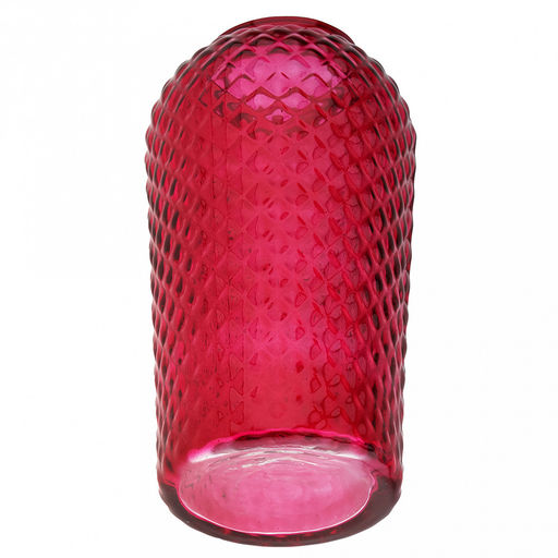 Ваза для цветов стеклянная "Глория" 1,67л, д12,5см, h23,5см, малая, текстурная "Бордо" (Россия)