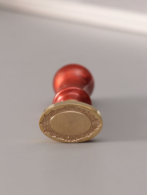 Печать для сургуча с пластиковой ручкой «Ажурная рамка. Овал», 6.3×3×2 см