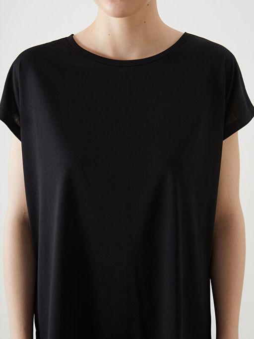 Bisiklet Yaka Oversize Kad?n Spor Ti??rt