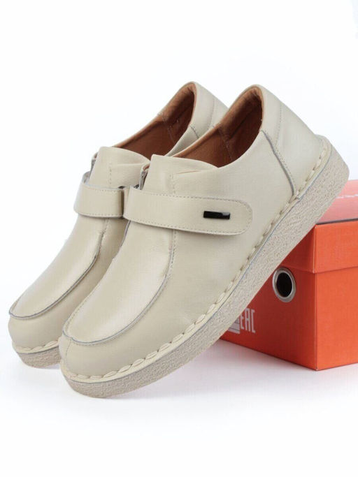 01-D7581-2 BEIGE Ботинки демисезонные женские (натуральная кожа)