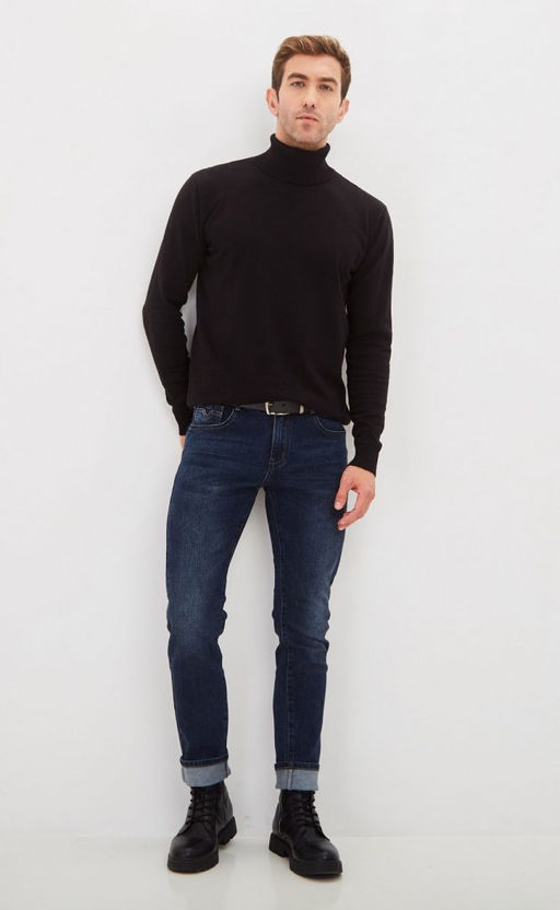 Водолазка мужская F021-15608 черная - Fine joyce фото 2