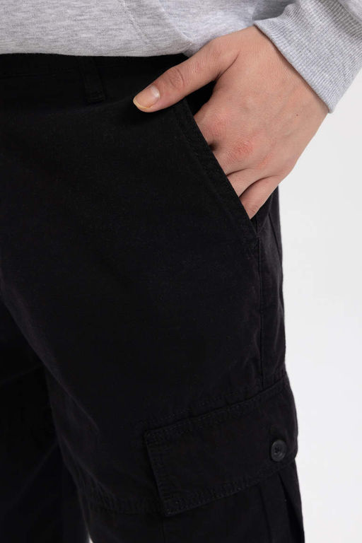 Прямые габардиновые брюки с карманами-карго и карманами Relax Fit - Defacto фото 5