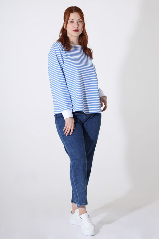 Джинсы мом женские синие зауженные - Almond фото 8