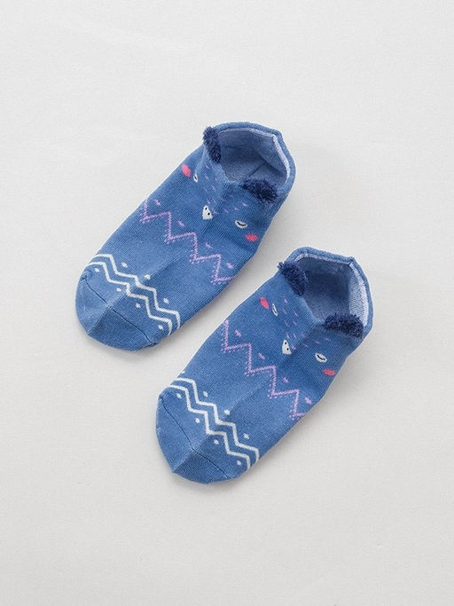 Носки iLikeGift Owl face, blue, мужские/женские евро размер 35-41