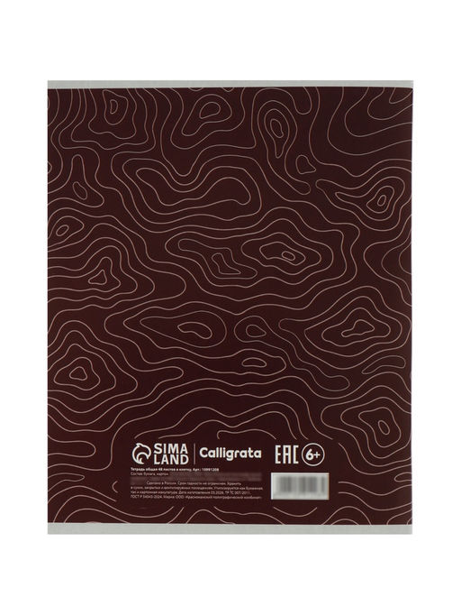 Комплект тетрадей 5 штук, 48 листов в клетку Calligrata «Линии», 5 видов