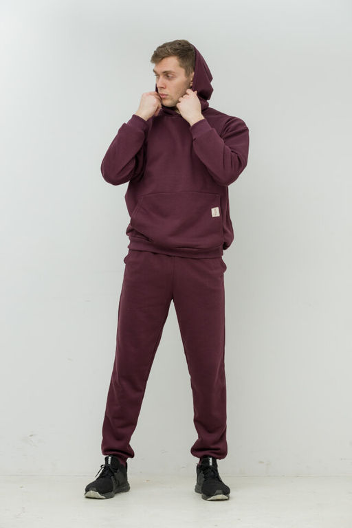 265ПМ Костюм мужской на молнии, марсала (3хнитка петля) - Knitka wear фото 13