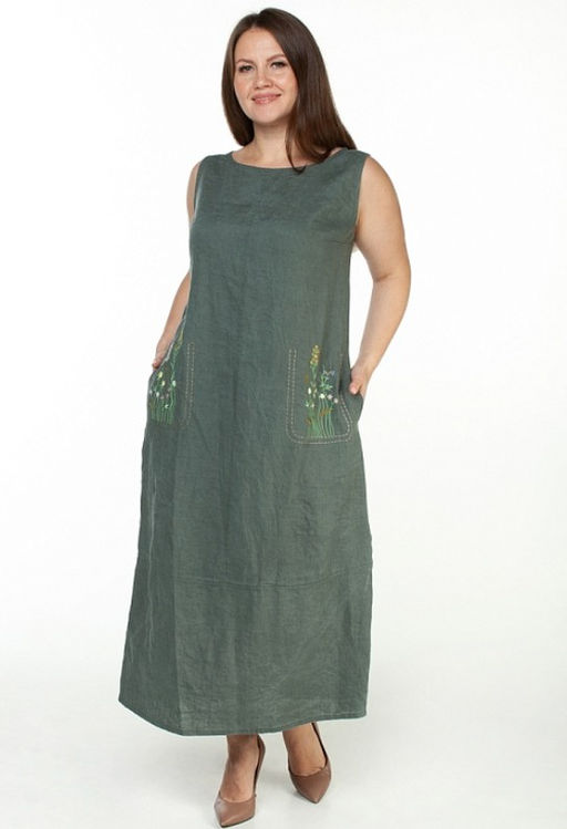 Умягченный лен 100% платье