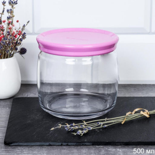 Банка 500 мл с крышкой Чешни / 43003SLB /уп 12/