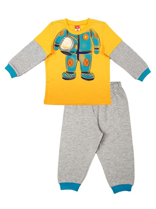 CRB wear/CAB 5262 Пижама, жёлтый серый меланж/Ex.Cherubino  фото 2
