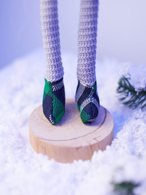 Фигура текстиль «Гном в зелёном» 42 см, 1 LED, от батареек AG13×3, свечение тёплое белое