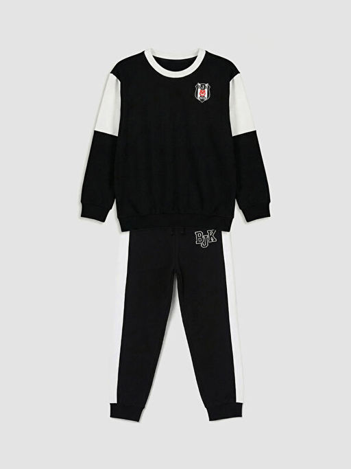 Be?ikta? Bask?l? Erkek ?ocuk Sweatshirt ve E?ofman Alt?