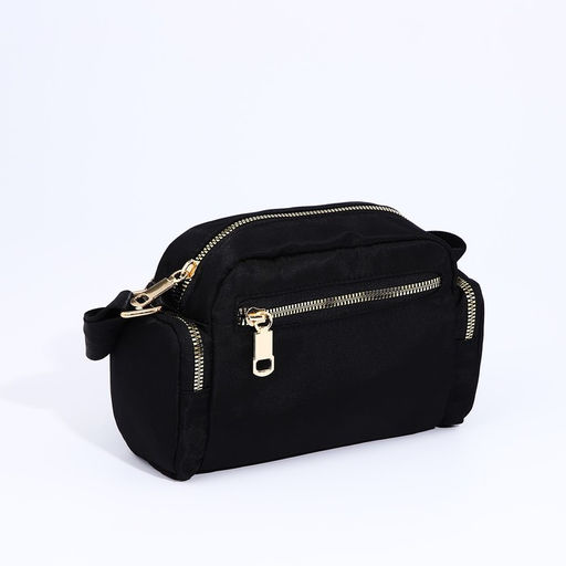 Сумка кросс-боди на молнии, цвет чёрный - Simaland фото 5