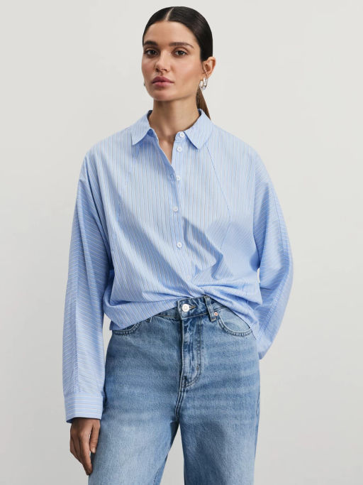 Рубашка в полоску из хлопка / Zarina