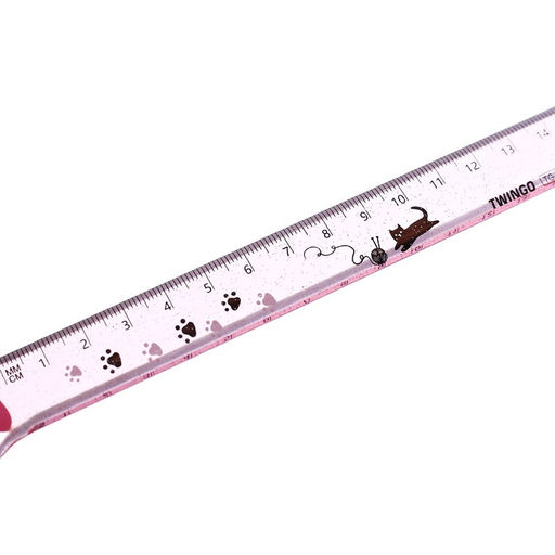 Линейка 15 см «Лапка», прозрачная, микс