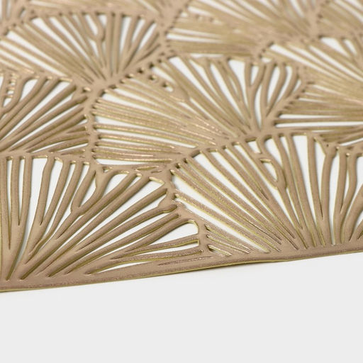 Салфетки сервировочные на стол Доляна «Веер», 4 шт., 30×45 см, золотые