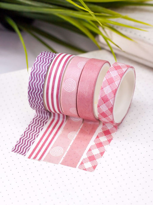 Набор декоративного скотча "Patterns", red series, mix