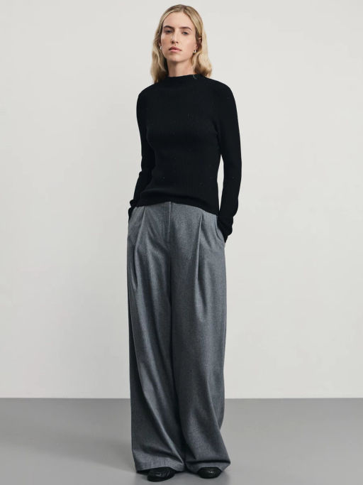 Вязаный лонгслив со стразами / Zarina фото 2