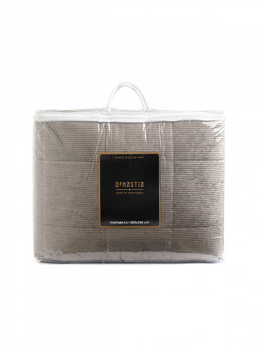 Покрывало вельвет 200x240 серый вельвет