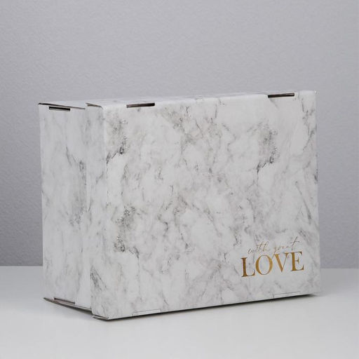 Коробка складная Мрамор, 31,2 х 25,6 х 16,1 см - Дарите счастье фото 2
