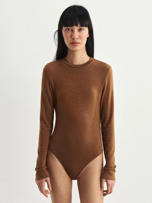 Боди с длинным рукавом из вискозы ZR2609013403-63 / Zarina