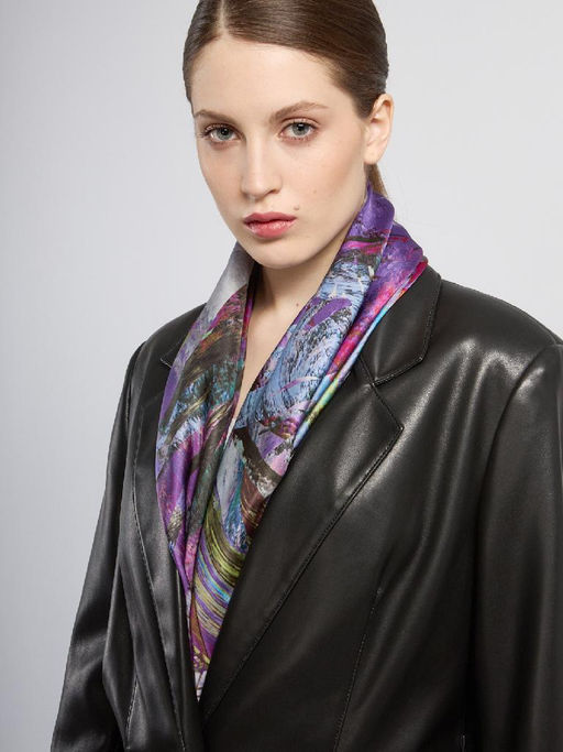 Платок жен. шелк 90х90 E04-8379-10 - Eleganzza фото 3