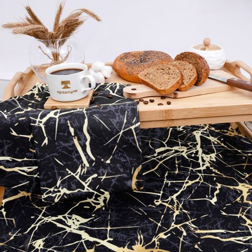 Скатерть декоративная Радушная хозяйка (Традиция) 145х145, рогожка, 100 % хлопок, Мрамор 145х145  фото 8