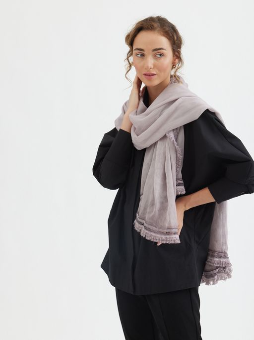 Большой красивый палантин из жатой ткани Tantino