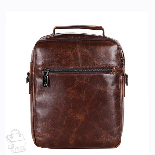 Сумка мужская кожаная 99887Z brown Zinimsk в Новосибирске