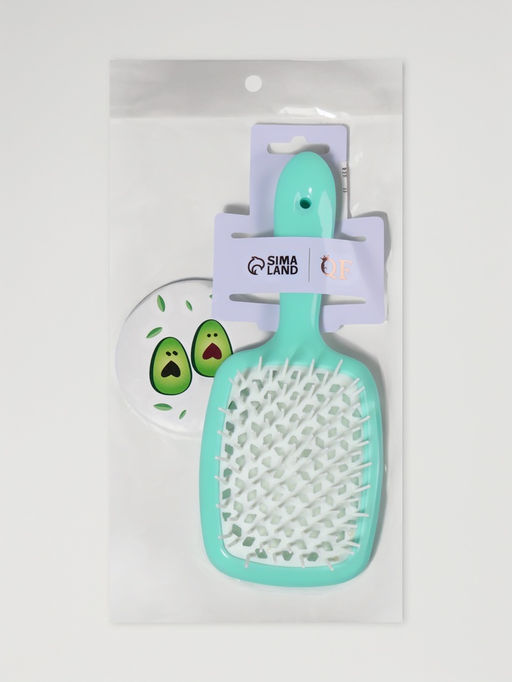 Расческа массажная, с зеркалом