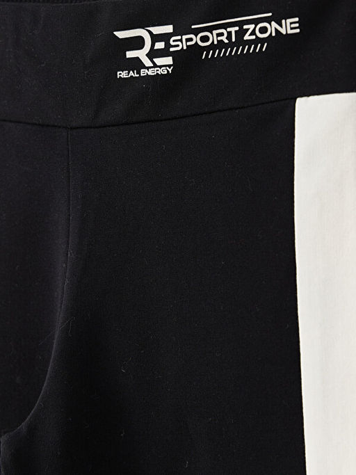 Beli Lastikli Bask?l? Pamuklu K?z ?ocuk Tayt - Waikiki фото 2