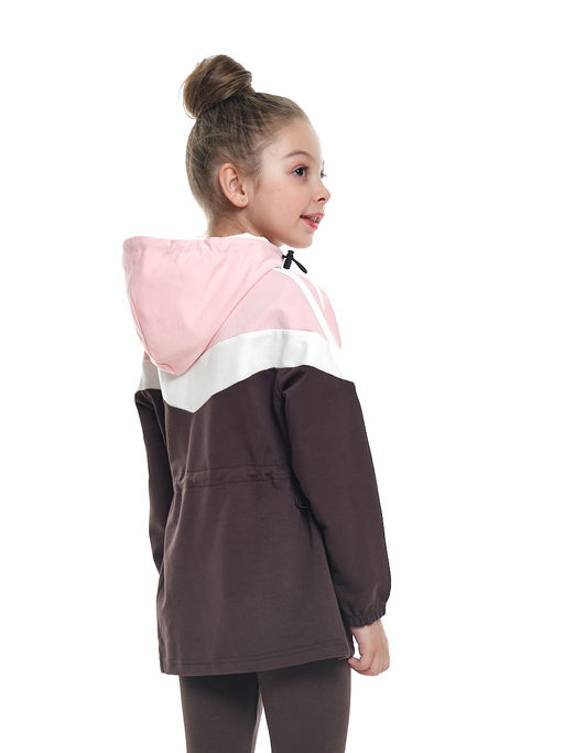 Джемпер полузамок для девочки UD 7004 роз/кофе - Mini maxi фото 3