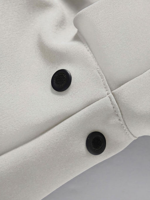 Парка женская софтшелл виндстоппер удлинённая с капюшоном белого цвета 9618_1Bl