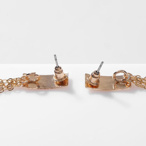 Серьги висячие Стиль цепочки, цвет золото - Queen fair фото 2