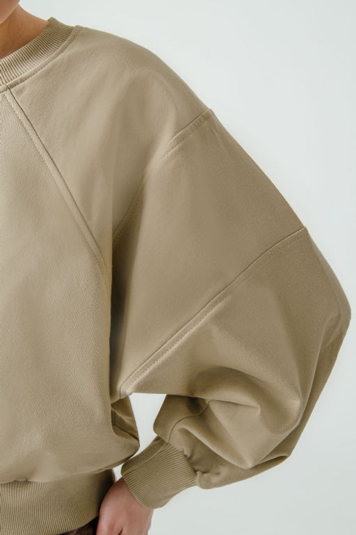 Арт. 15110/5 Свитшот женский укороченный one size (42-50) Цвет:бежевый - Калинка фото 9