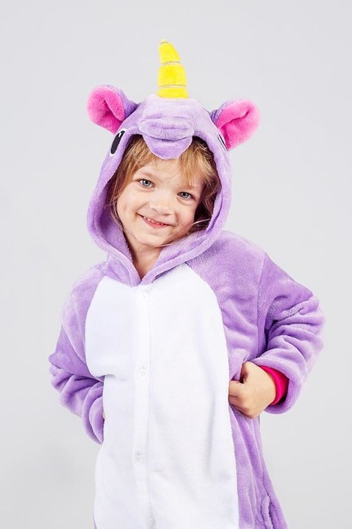 Пижама кигуруми фиолетовый Единорог (детская)