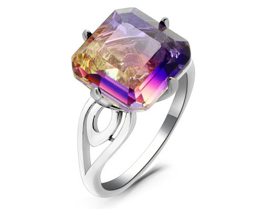 Кольцо из серебра аметрин выращ., МЦВ60