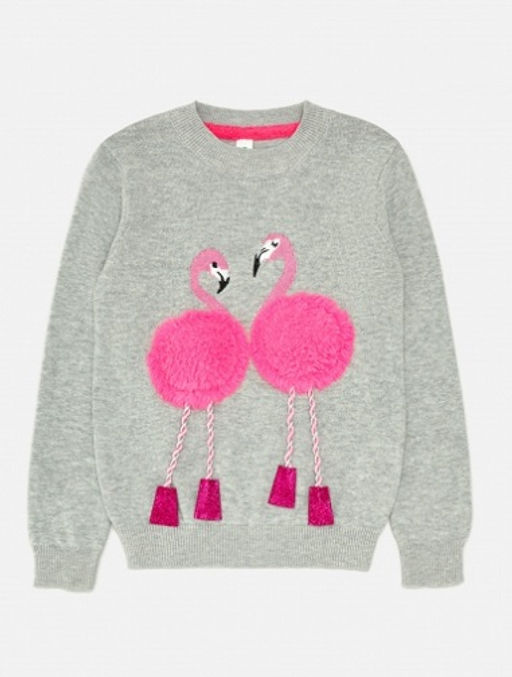 20220310113, Джемпер детский для девочек Paoletti светло-серый Acoola