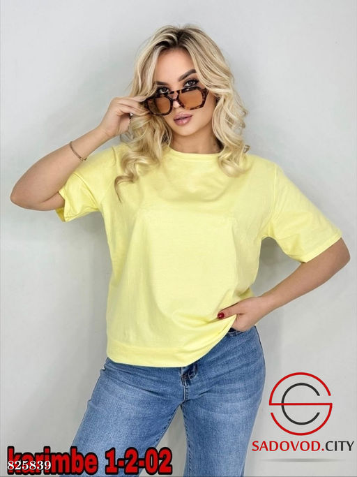 Футболка женская однотонная