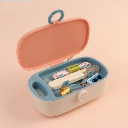 Швейный набор Premium, 43 предмета, в двухъярусном боксе, 15.5×6 см, МИКС