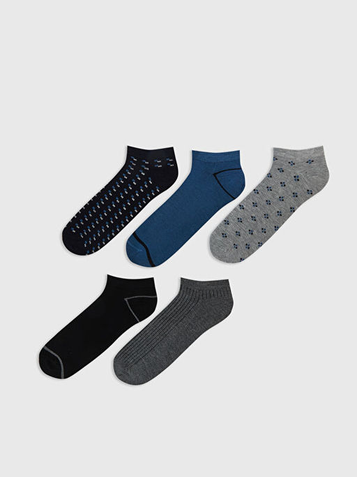 Desenli Bambu Erkek Patik ?orap 5li