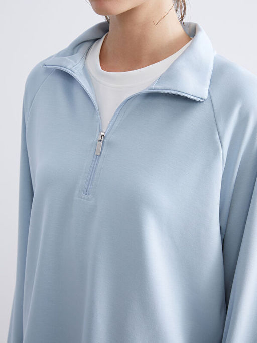 Dik Yaka Oversize Kad?n Sweatshirt
