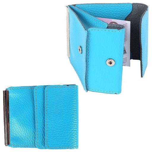 Зажим для купюр Premier-Z-28 натуральная кожа голубой флотер (324) 193785