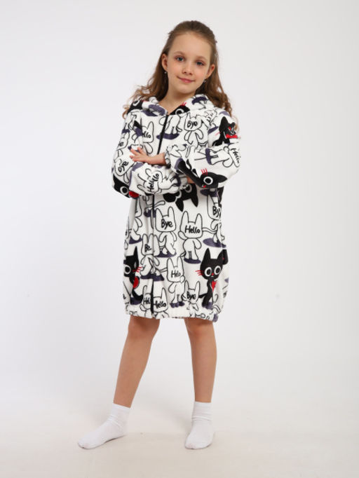 Халат "Мурлыка" белый