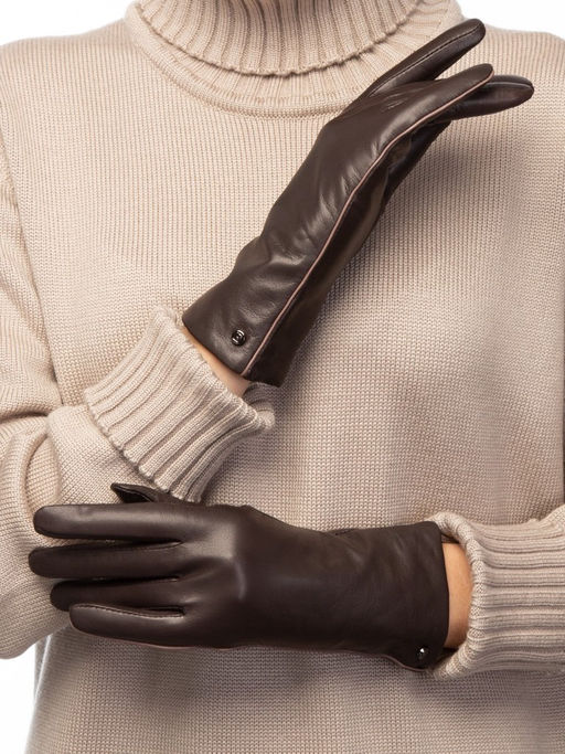 Перчатки женские ш+каш. IS01080 d.brown - Eleganzza фото 5