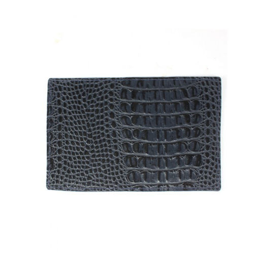 Обложка для паспорта Croco-П-1100 натуральная кожа синий кайман (88) 265347