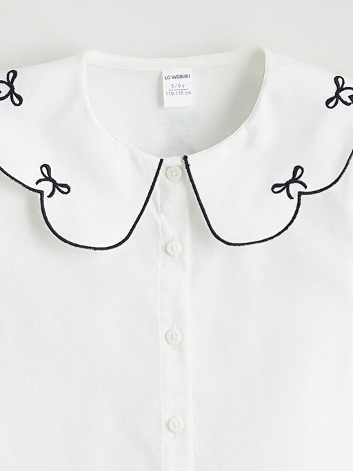 Bebe Yaka K?z ?ocuk Poplin G?mlek