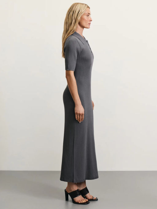 Вязаное платье поло из вискозы / Zarina  фото 4