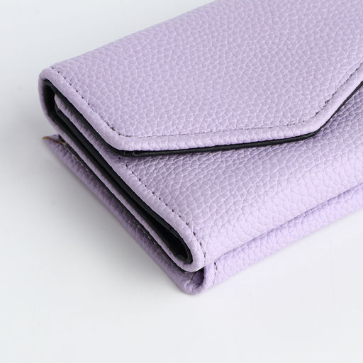 Кошелёк женский на кнопке 10.5×3.5×8.5 см, сиреневый