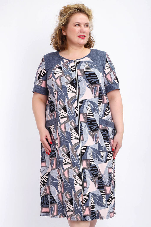 Халат 004 домашний на молнии